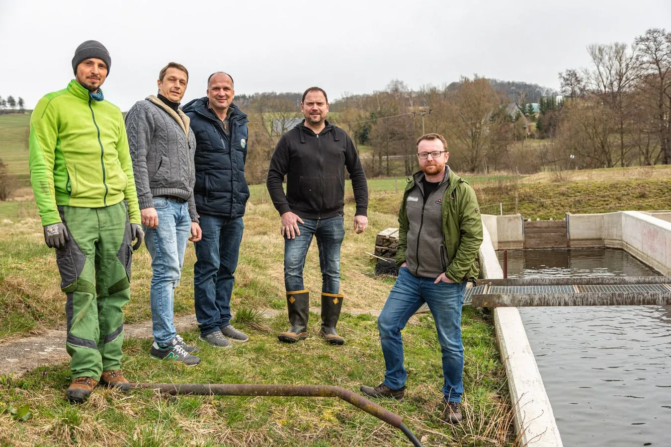 Ferdinand Schwarze, Ralf Bretfeld, Jovan Rehor, Mike Uhlemann und Andreas Hilger